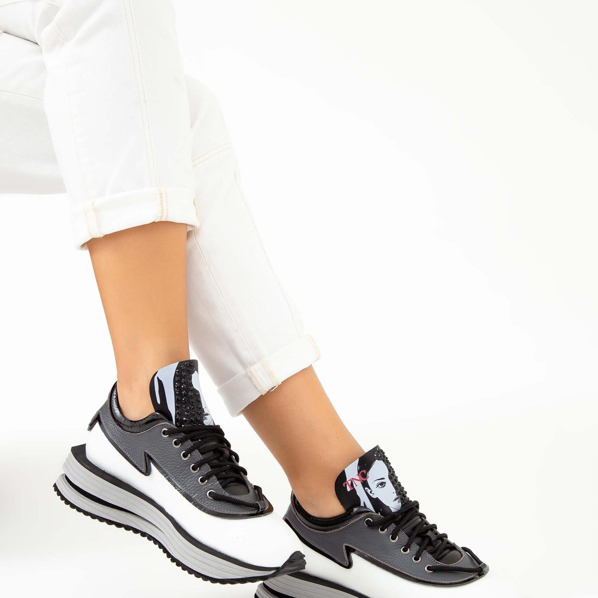 Tamer Tanca Kadın Hakiki Deri Beyaz Sneakers & Spor Ayakkabı