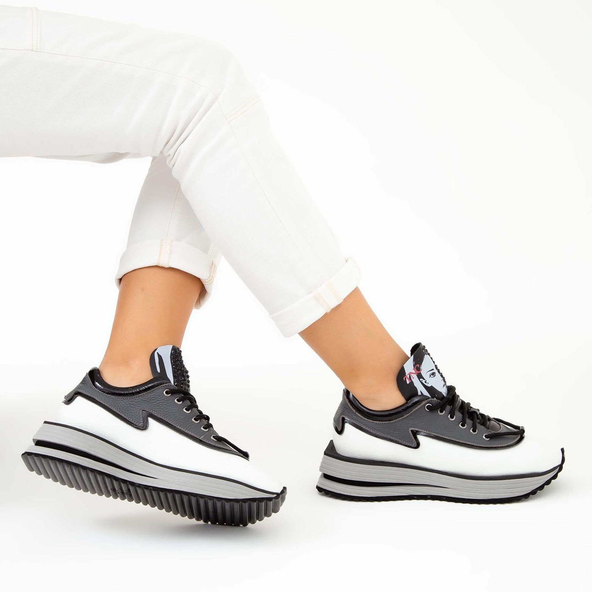 Tamer Tanca Kadın Hakiki Deri Beyaz Sneakers & Spor Ayakkabı