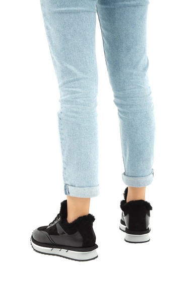  Tamer Tanca Kadın Hakiki Deri Siyah Sneakers & Spor Ayakkabı