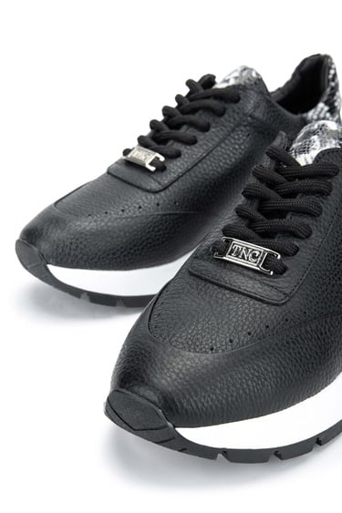  Tamer Tanca Kadın Hakiki Deri Siyah Sneakers & Spor Ayakkabı