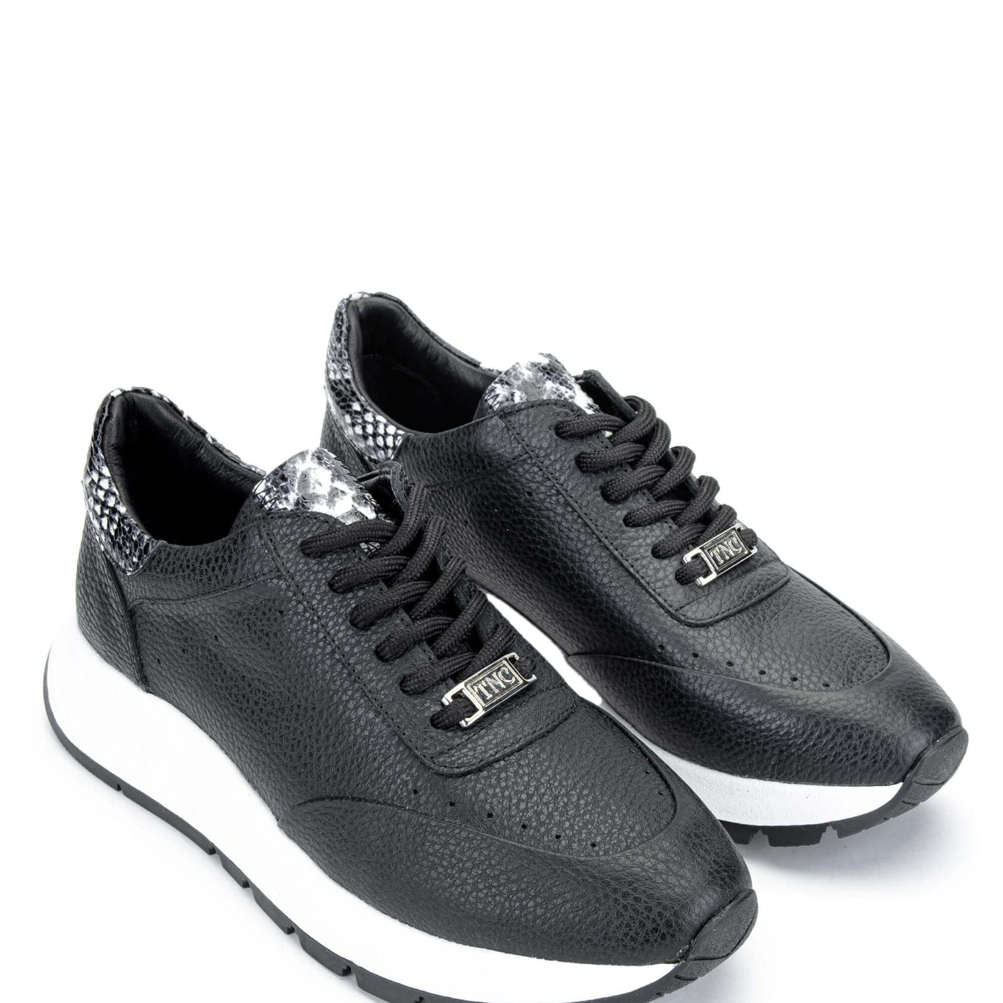 Tamer Tanca Kadın Hakiki Deri Siyah Sneakers & Spor Ayakkabı