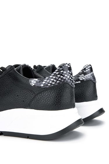  Tamer Tanca Kadın Hakiki Deri Siyah Sneakers & Spor Ayakkabı