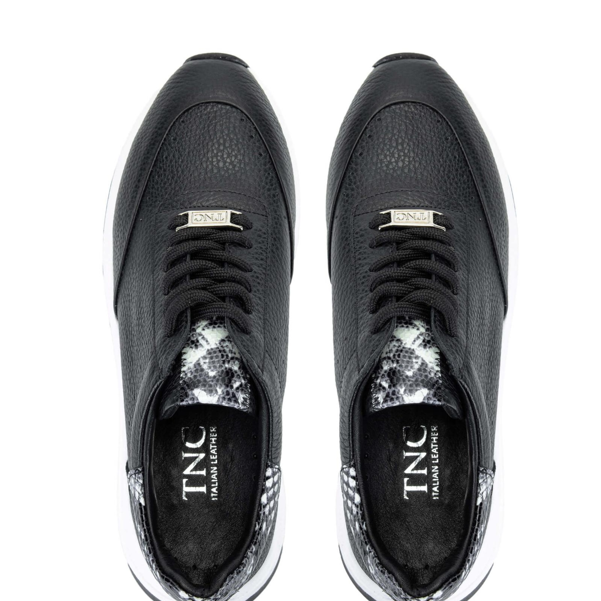 Tamer Tanca Kadın Hakiki Deri Siyah Sneakers & Spor Ayakkabı