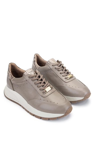  Tamer Tanca Kadın Hakiki Deri Bej Sneakers & Spor Ayakkabı