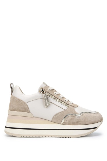  Tamer Tanca Kadın Hakiki Deri Bej Sneakers & Spor Ayakkabı