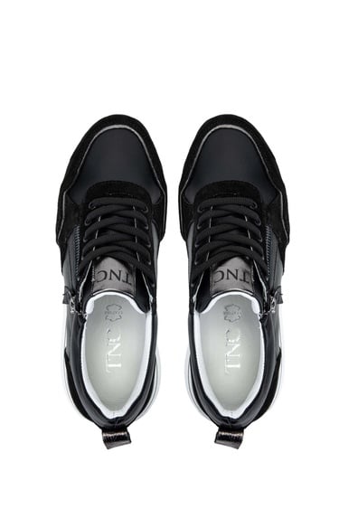  Tamer Tanca Kadın Hakiki Deri Siyah Sneakers & Spor Ayakkabı
