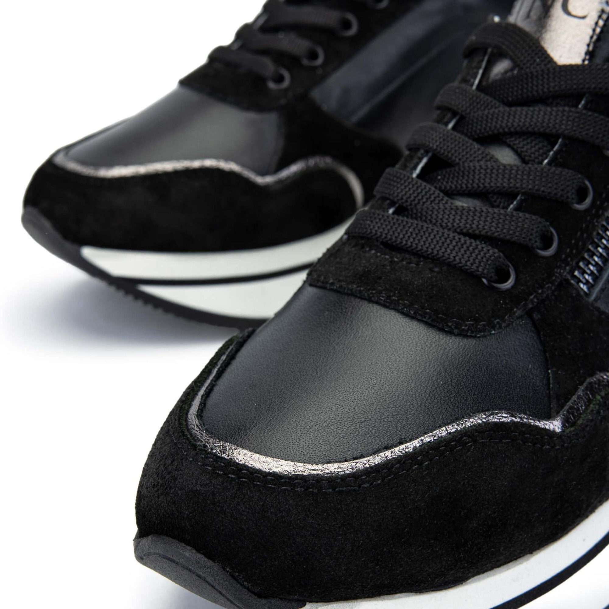 Tamer Tanca Kadın Hakiki Deri Siyah Sneakers & Spor Ayakkabı