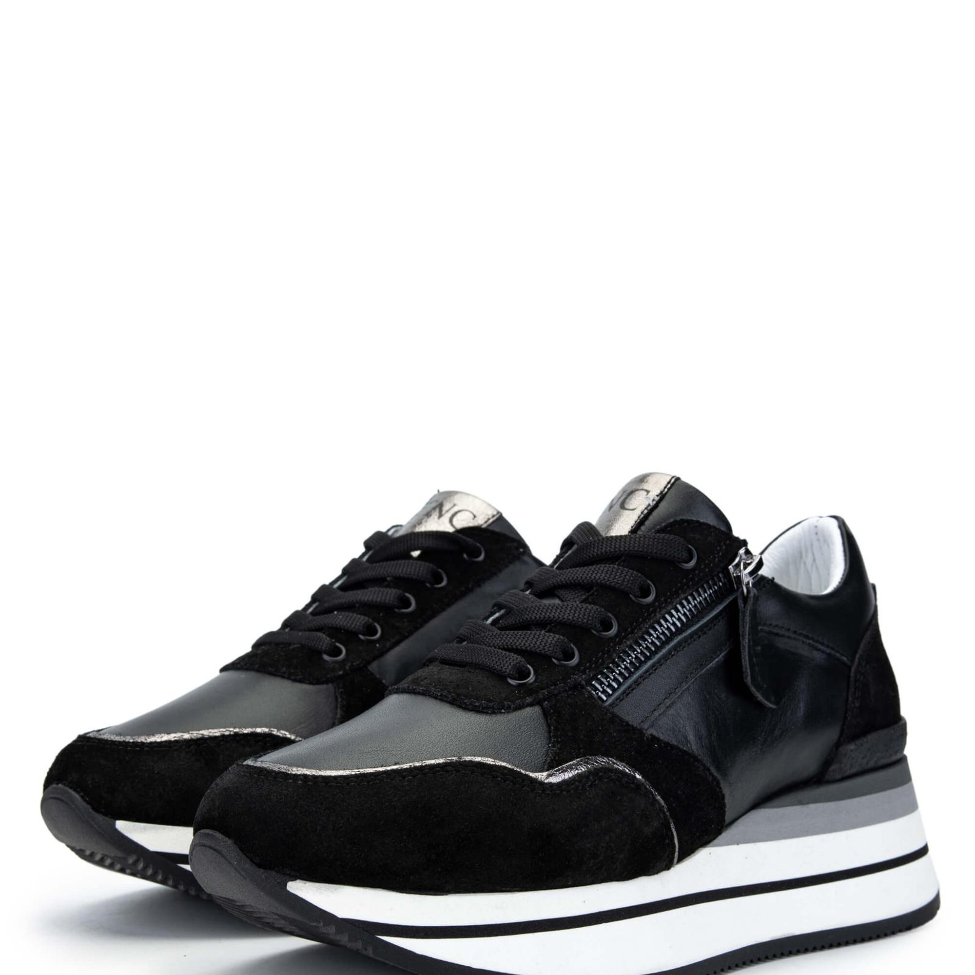 Tamer Tanca Kadın Hakiki Deri Siyah Sneakers & Spor Ayakkabı