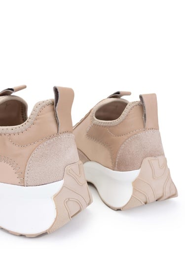  Tamer Tanca Kadın Vegan Bej Sneakers & Spor Ayakkabı