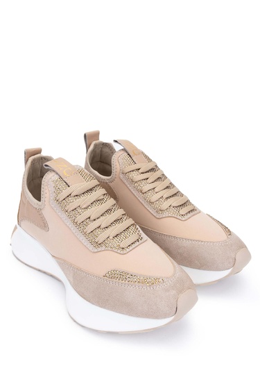  Tamer Tanca Kadın Vegan Bej Sneakers & Spor Ayakkabı