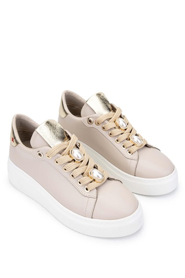  Tamer Tanca Kadın Vegan Bej Sneakers & Spor Ayakkabı