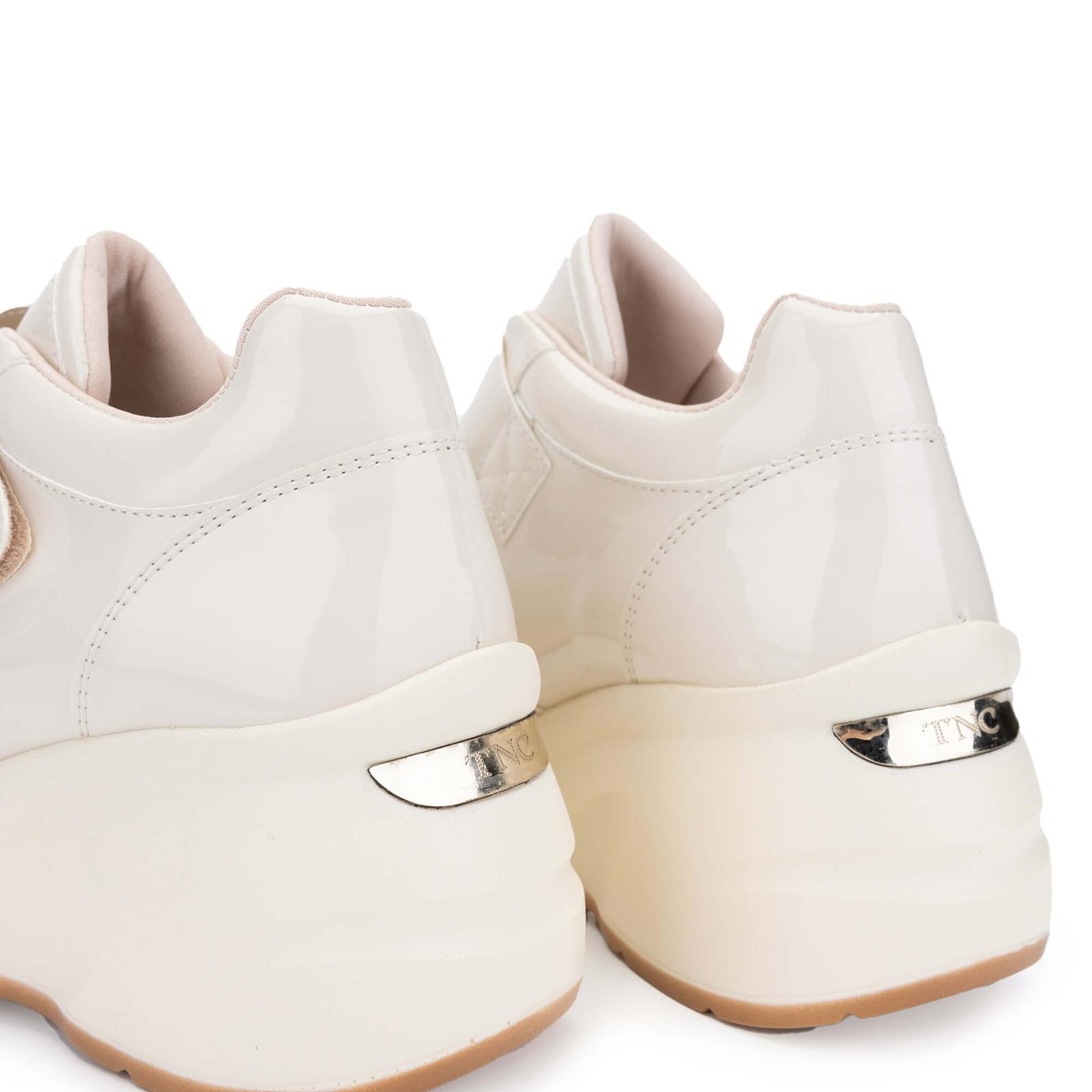 Tamer Tanca Kadın Hakiki Deri Bej Rugan Sneakers & Spor Ayakkabı