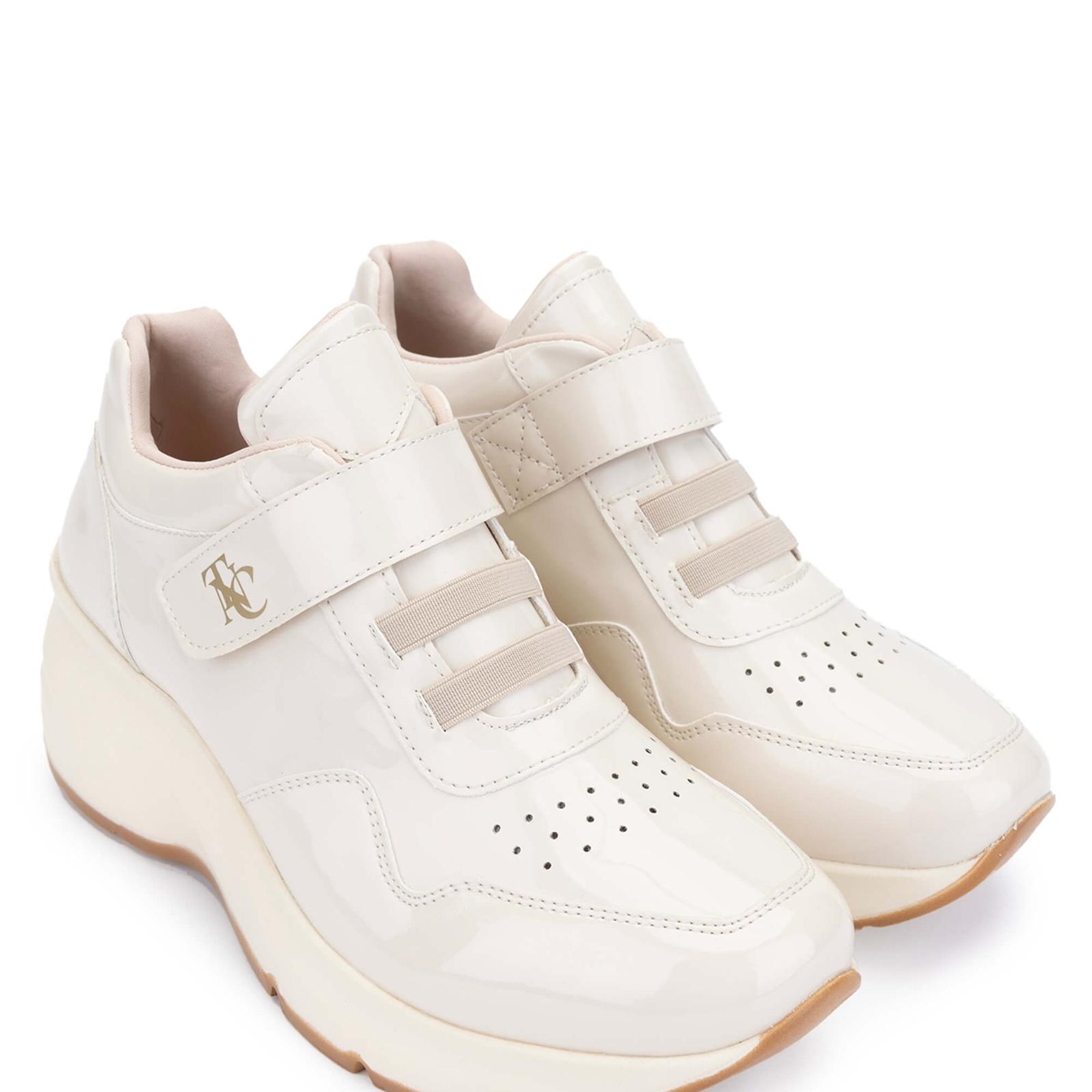 Tamer Tanca Kadın Hakiki Deri Bej Rugan Sneakers & Spor Ayakkabı