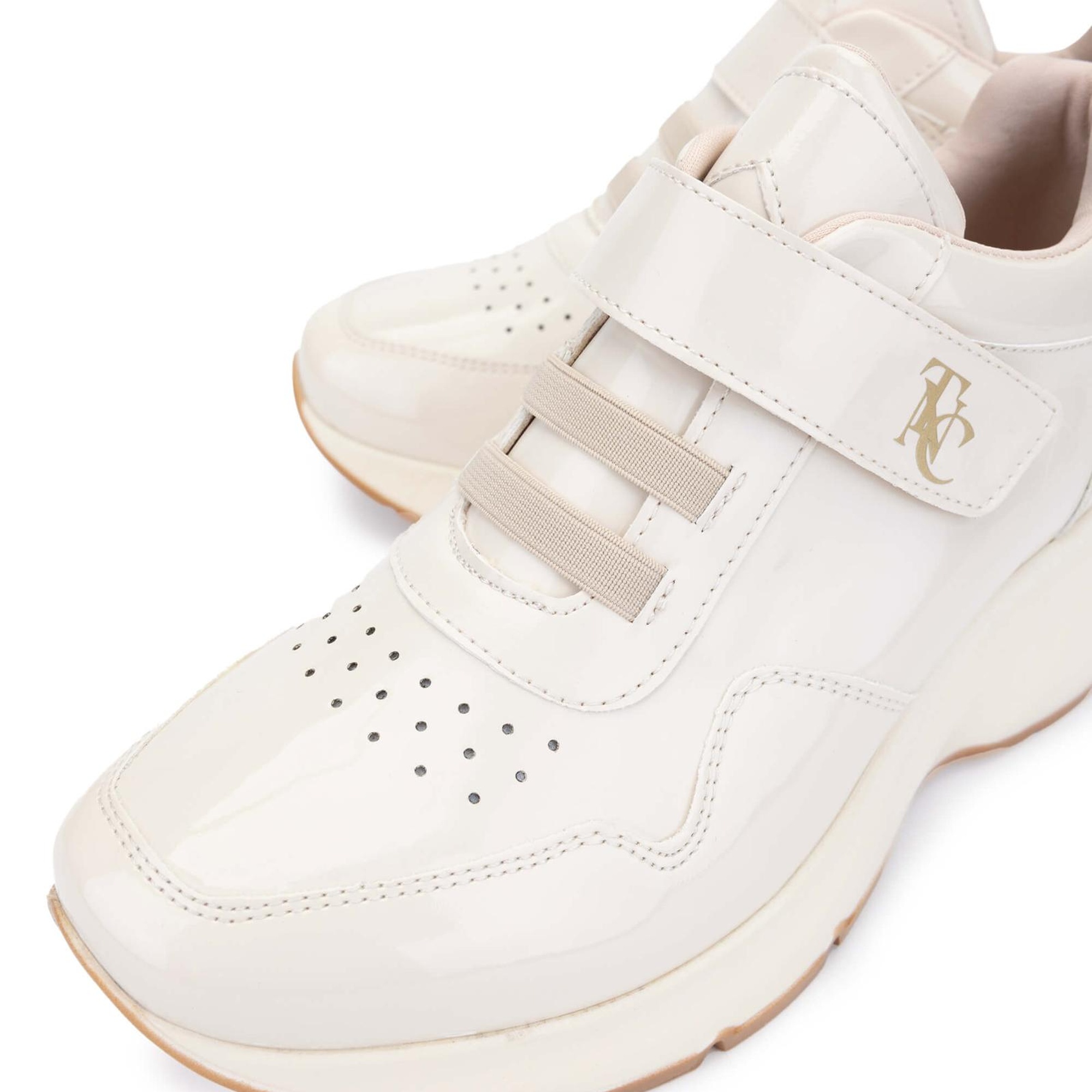 Tamer Tanca Kadın Hakiki Deri Bej Rugan Sneakers & Spor Ayakkabı