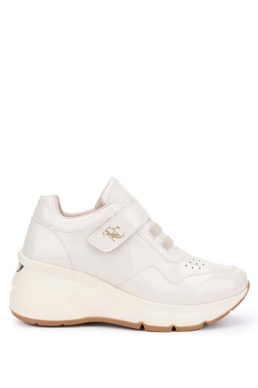  Tamer Tanca Kadın Hakiki Deri Bej Rugan Sneakers & Spor Ayakkabı