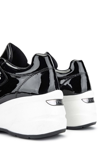  Tamer Tanca Kadın Hakiki Deri Siyah Rugan Sneakers & Spor Ayakkabı