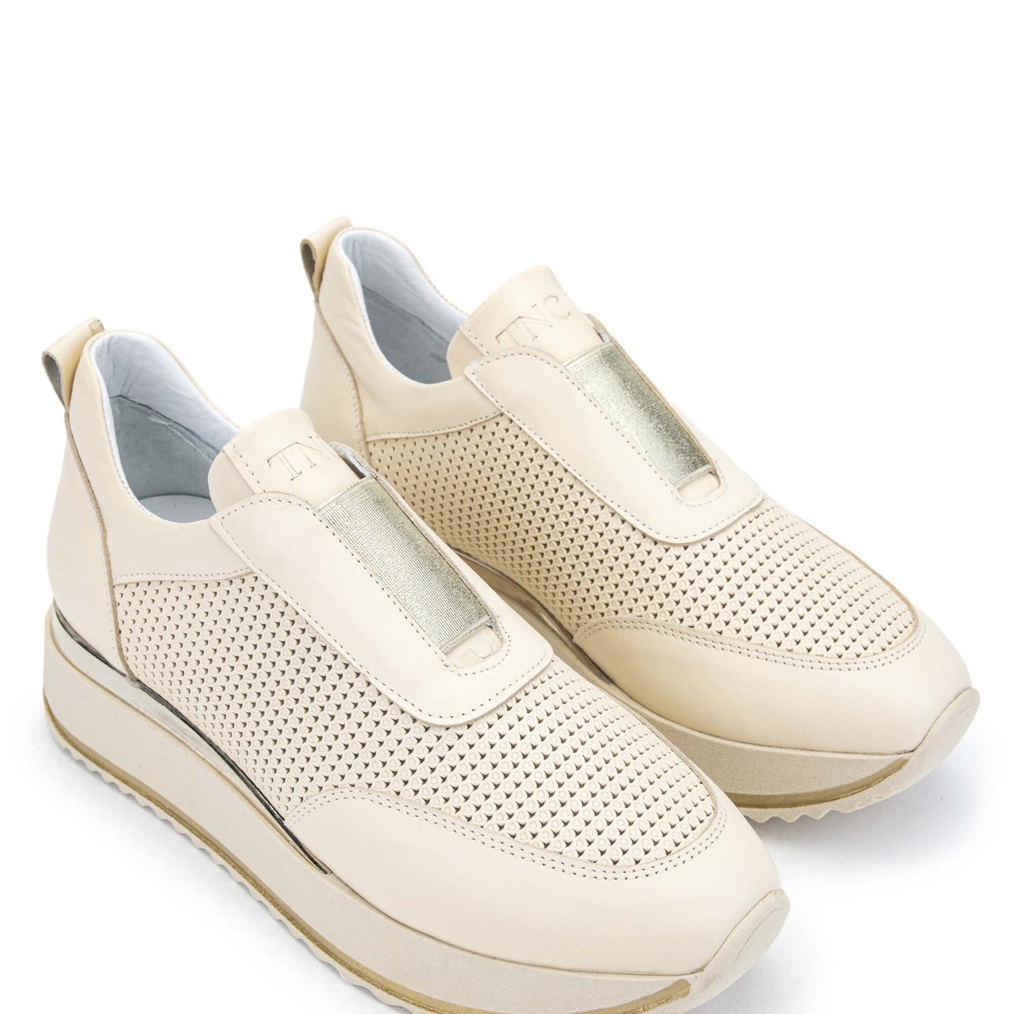 Tamer Tanca Kadın Hakiki Deri Bej Sneakers & Spor Ayakkabı