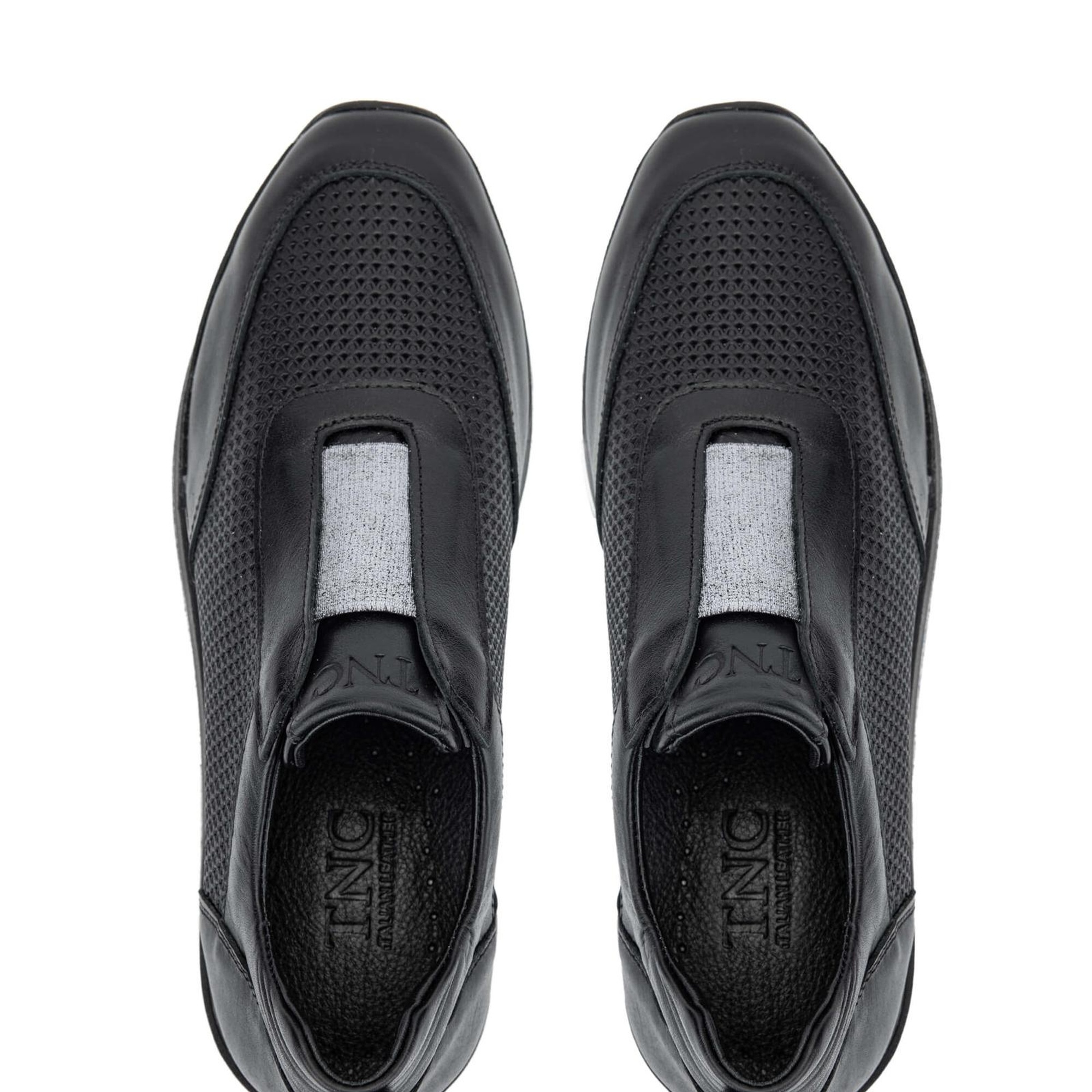 Tamer Tanca Kadın Hakiki Deri Siyah Deri Sneakers & Spor Ayakkabı