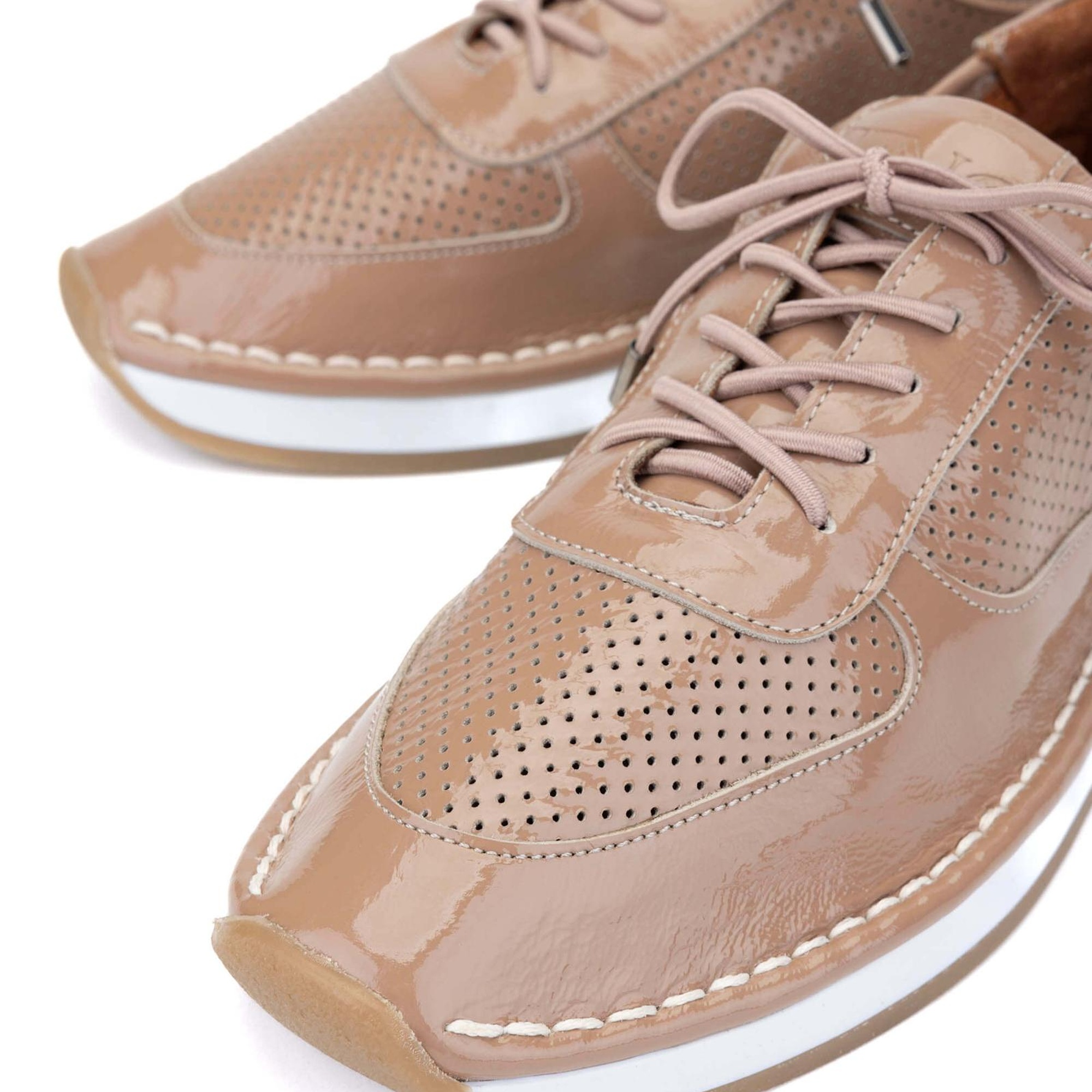 Tamer Tanca Kadın Deri Hasır Vizon Rugan Sneakers & Spor Ayakkabı