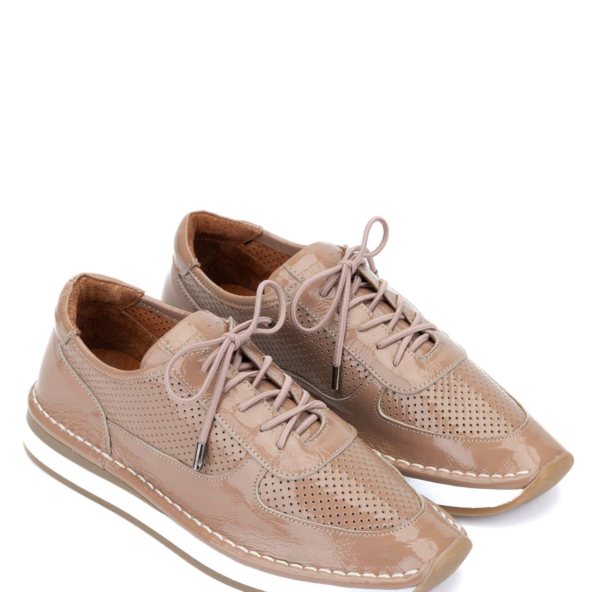 Tamer Tanca Kadın Deri Hasır Vizon Rugan Sneakers & Spor Ayakkabı