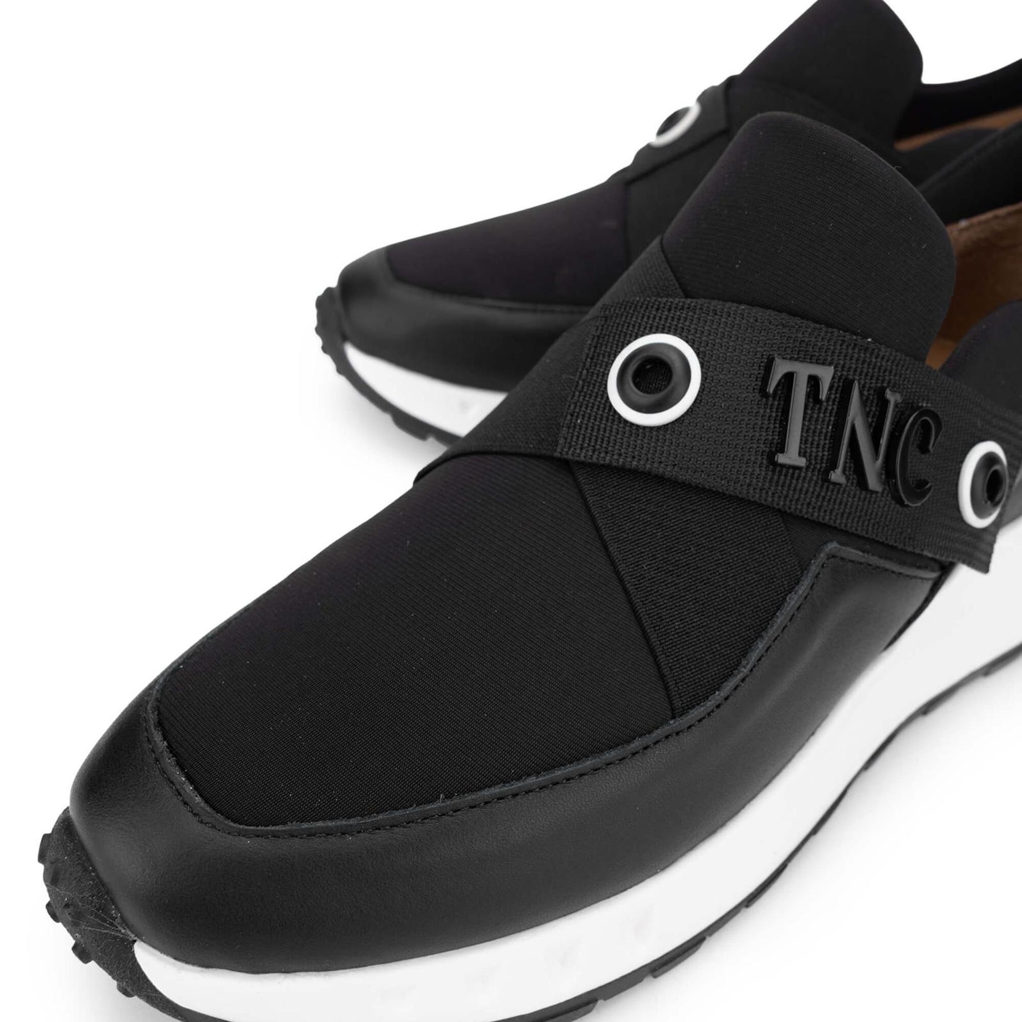 Tamer Tanca Kadın Deri Hasır Siyah Sneakers & Spor Ayakkabı