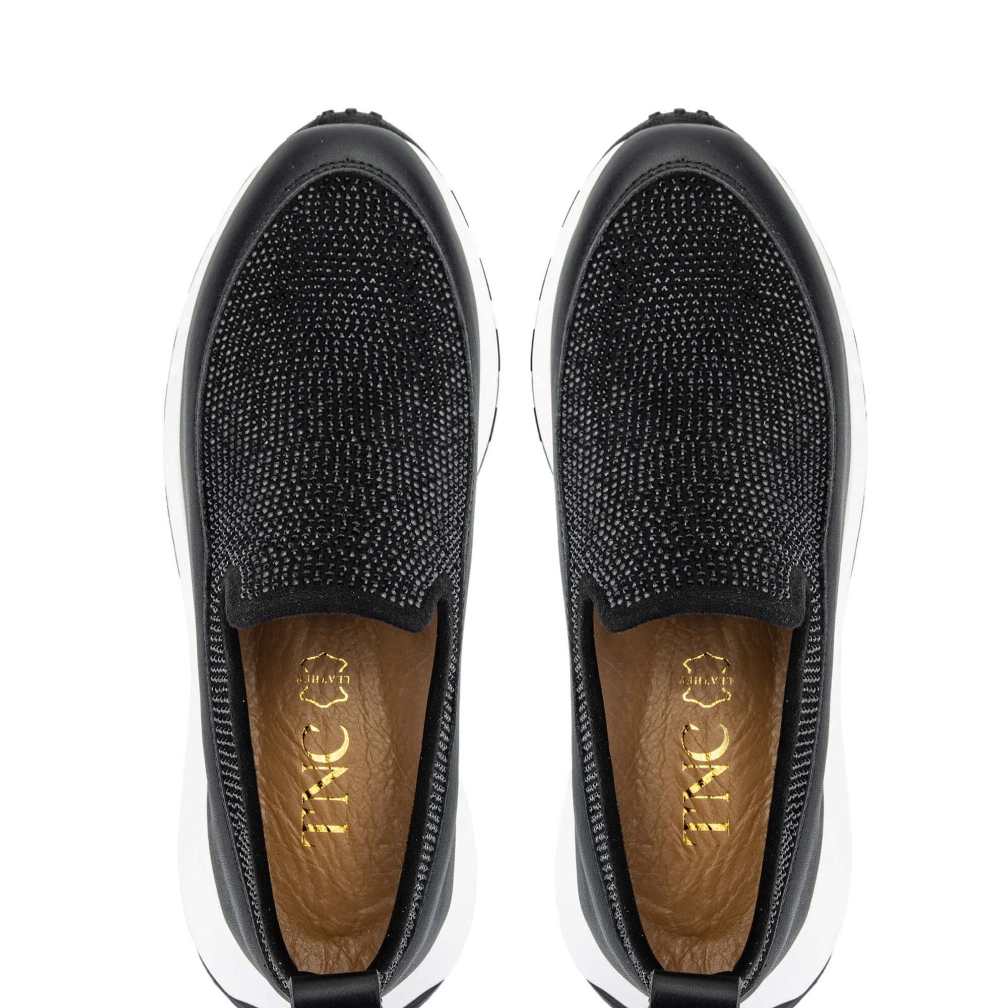 Tamer Tanca Kadın Hakiki Deri Siyah Sneakers & Spor Ayakkabı