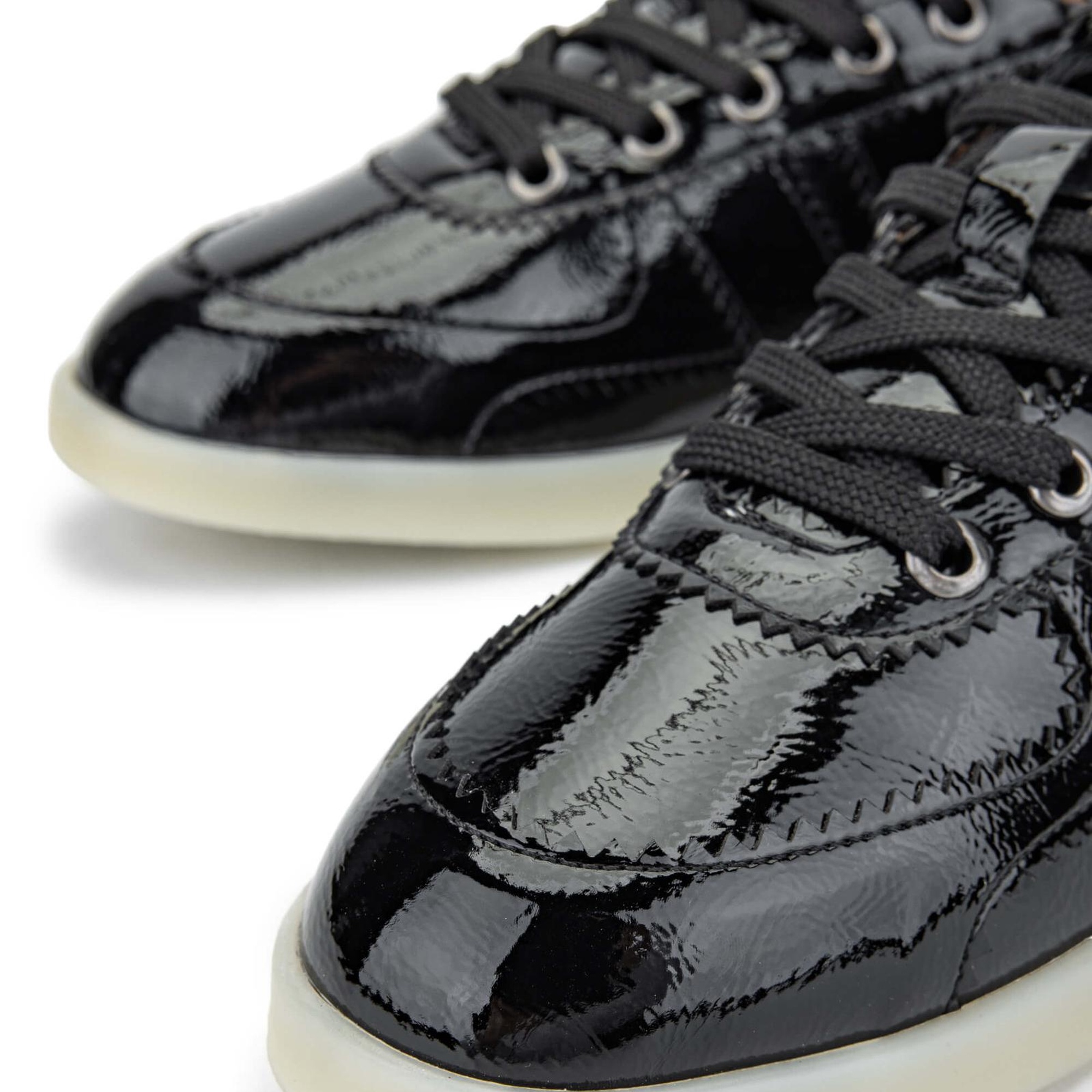 Tamer Tanca Kadın Hakiki Deri Siyah Rugan Sneakers & Spor Ayakkabı