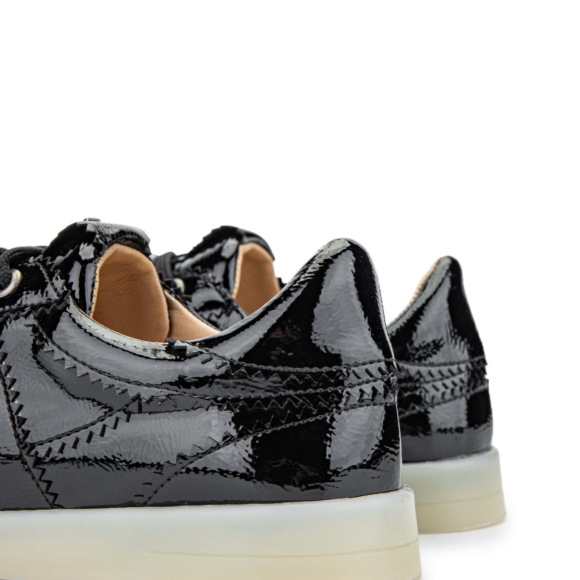 Tamer Tanca Kadın Hakiki Deri Siyah Rugan Sneakers & Spor Ayakkabı