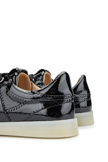  Tamer Tanca Kadın Hakiki Deri Siyah Rugan Sneakers & Spor Ayakkabı