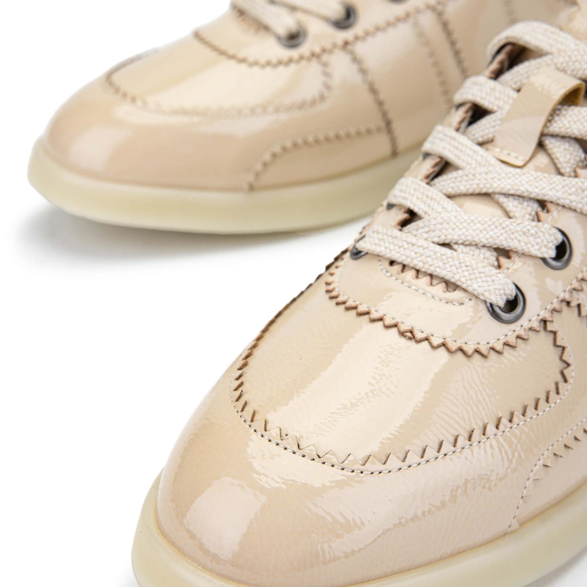 Tamer Tanca Kadın Hakiki Deri Bej Sneakers & Spor Ayakkabı