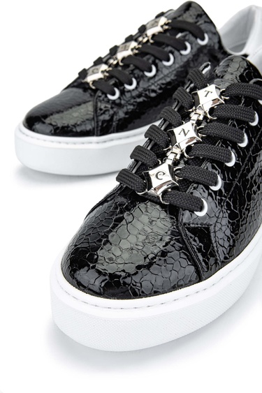  Tamer Tanca Kadın Hakiki Deri Siyah Sneakers & Spor Ayakkabı