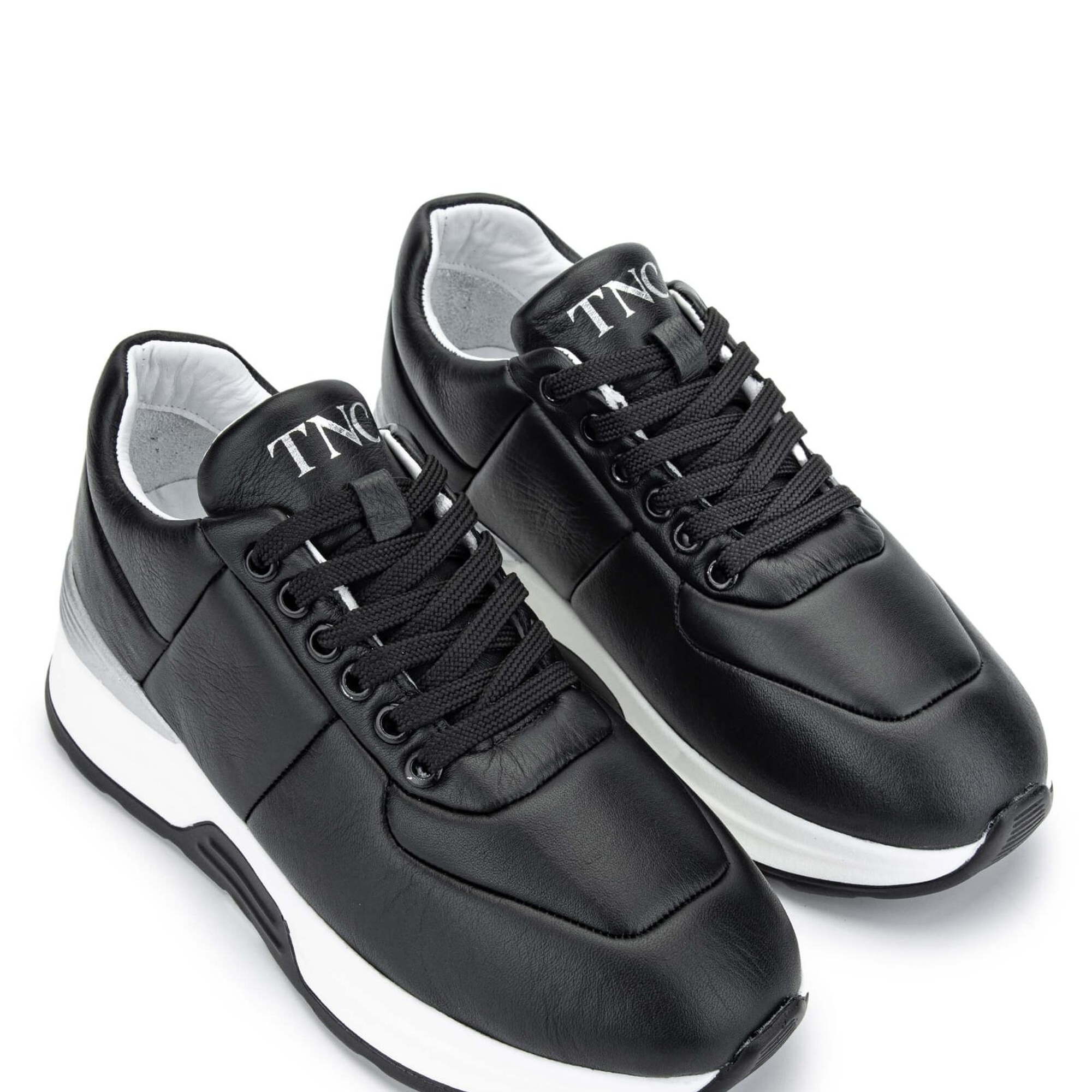 Tamer Tanca Kadın Hakiki Deri Siyah Deri Sneakers & Spor Ayakkabı