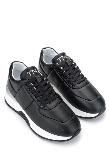  Tamer Tanca Kadın Hakiki Deri Siyah Deri Sneakers & Spor Ayakkabı