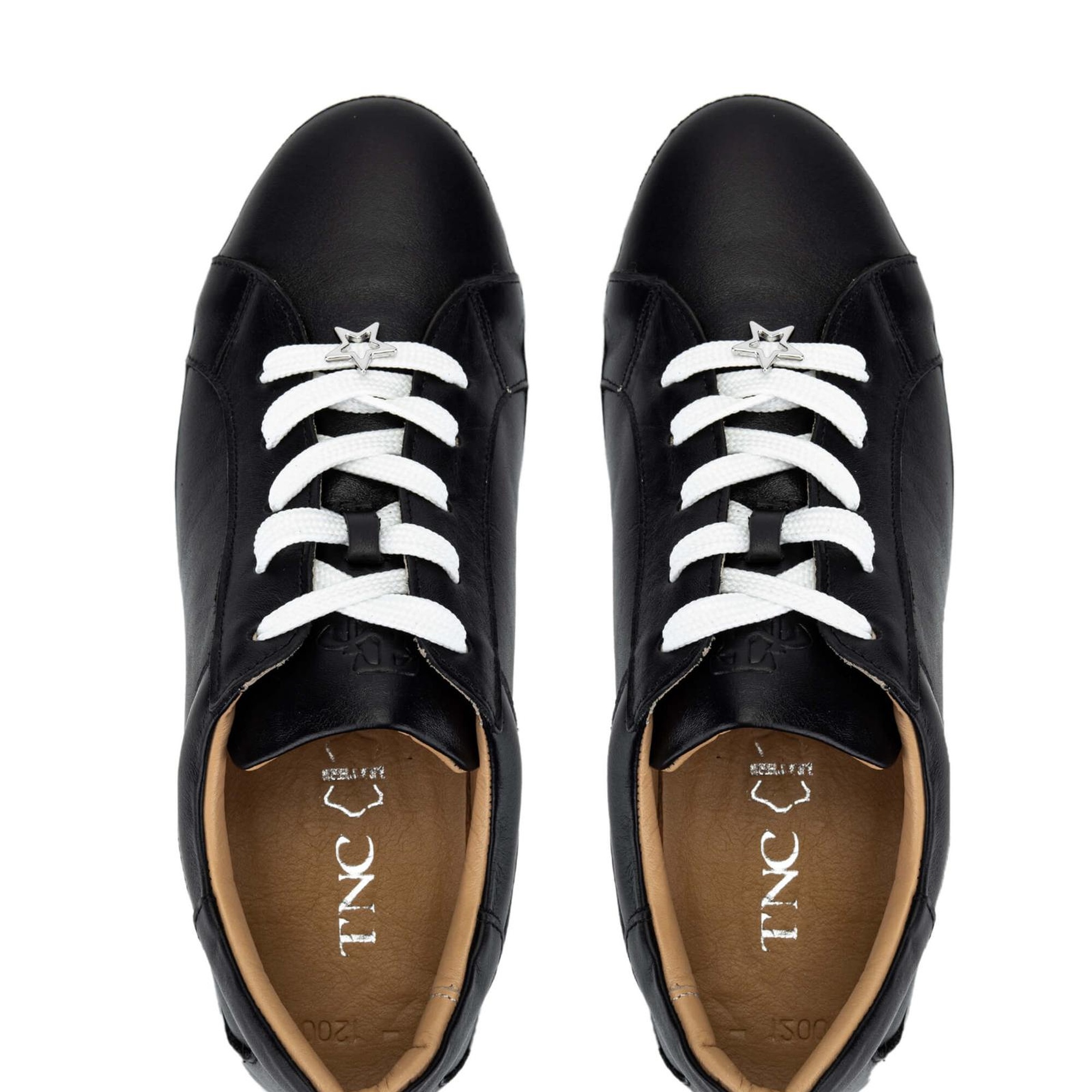 Tamer Tanca Kadın Hakiki Deri Siyah Deri Sneakers & Spor Ayakkabı