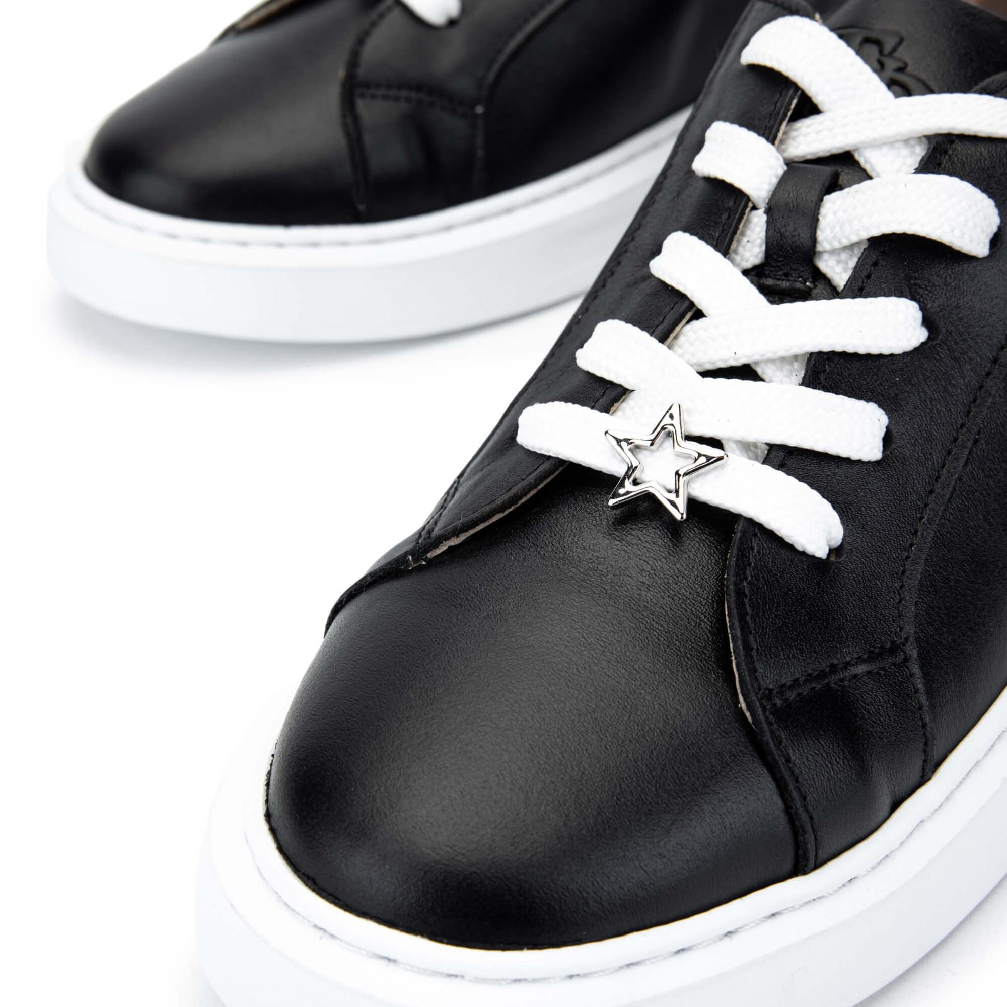 Tamer Tanca Kadın Hakiki Deri Siyah Deri Sneakers & Spor Ayakkabı