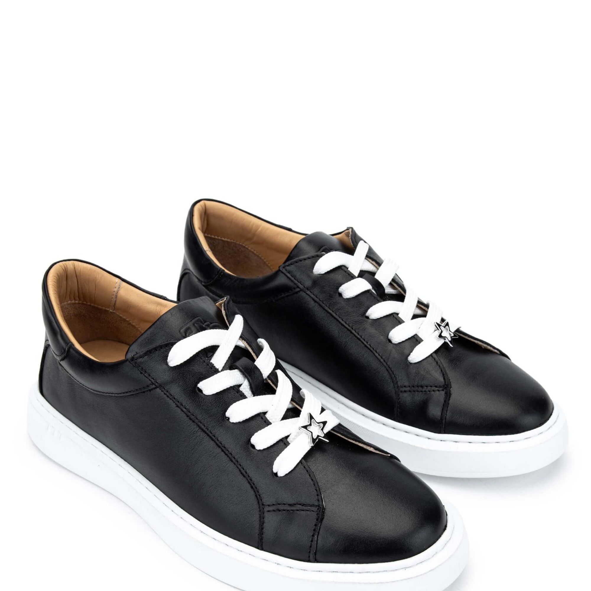 Tamer Tanca Kadın Hakiki Deri Siyah Deri Sneakers & Spor Ayakkabı