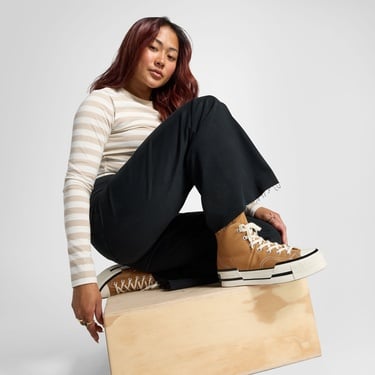  Converse Chuck 70 Plus Unisex Kahverengi Platform Sneaker