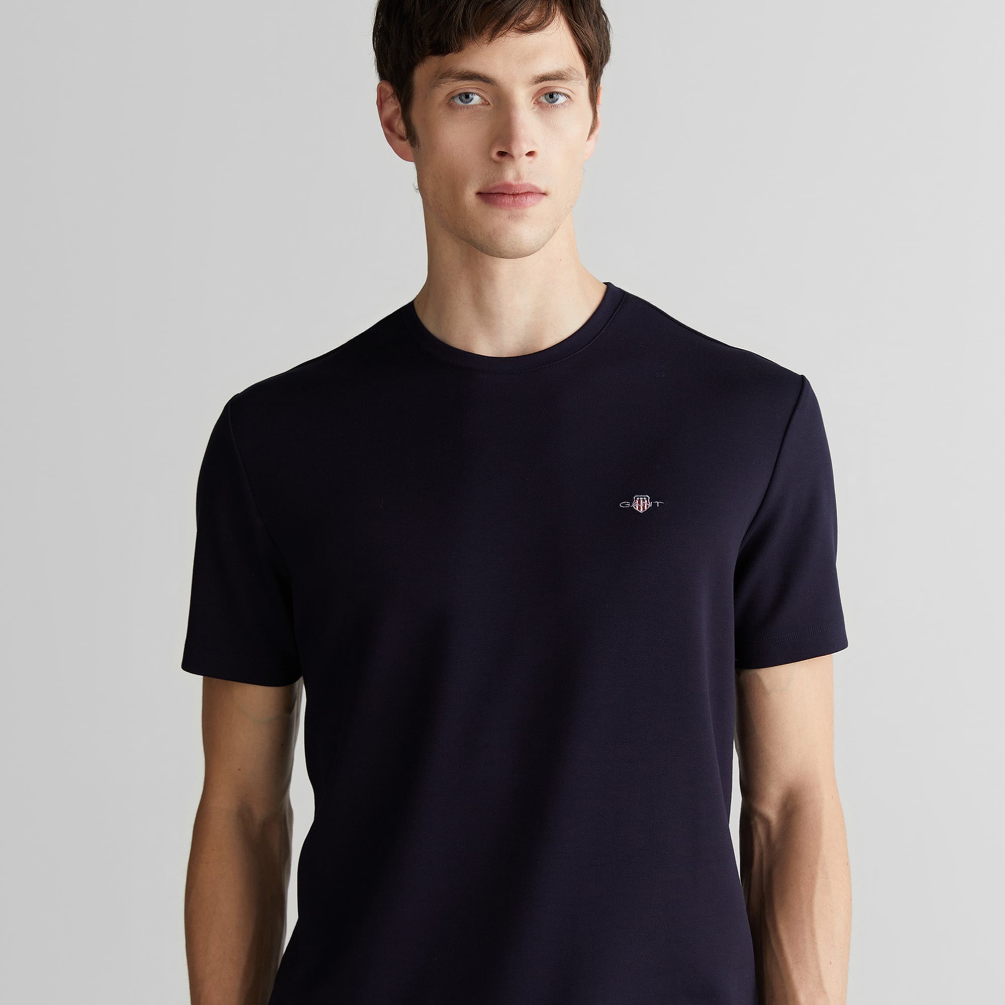 GANT Erkek Lacivert Relaxed Fit Bisiklet Yaka T-Shirt