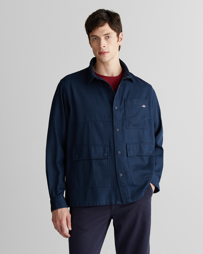  GANT Erkek Lacivert Oversize Fit Gömlek