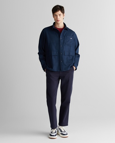 GANT Erkek Lacivert Oversize Fit Gömlek