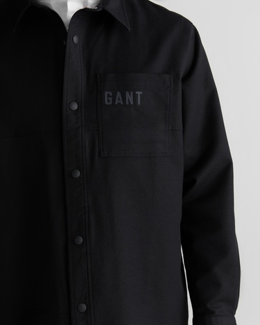  GANT Erkek Siyah Oversize Fit Logolu Gömlek