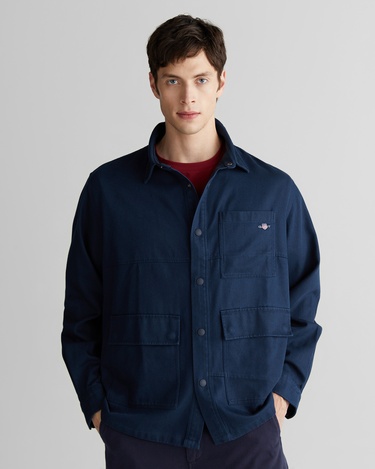  GANT Erkek Lacivert Oversize Fit Gömlek