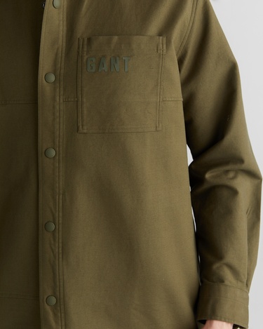  GANT Erkek Yeşil Oversize Fit Logolu Gömlek