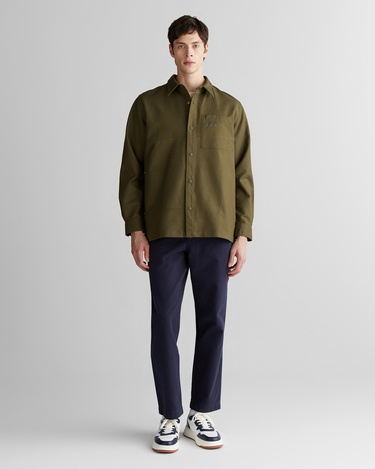  GANT Erkek Yeşil Oversize Fit Logolu Gömlek