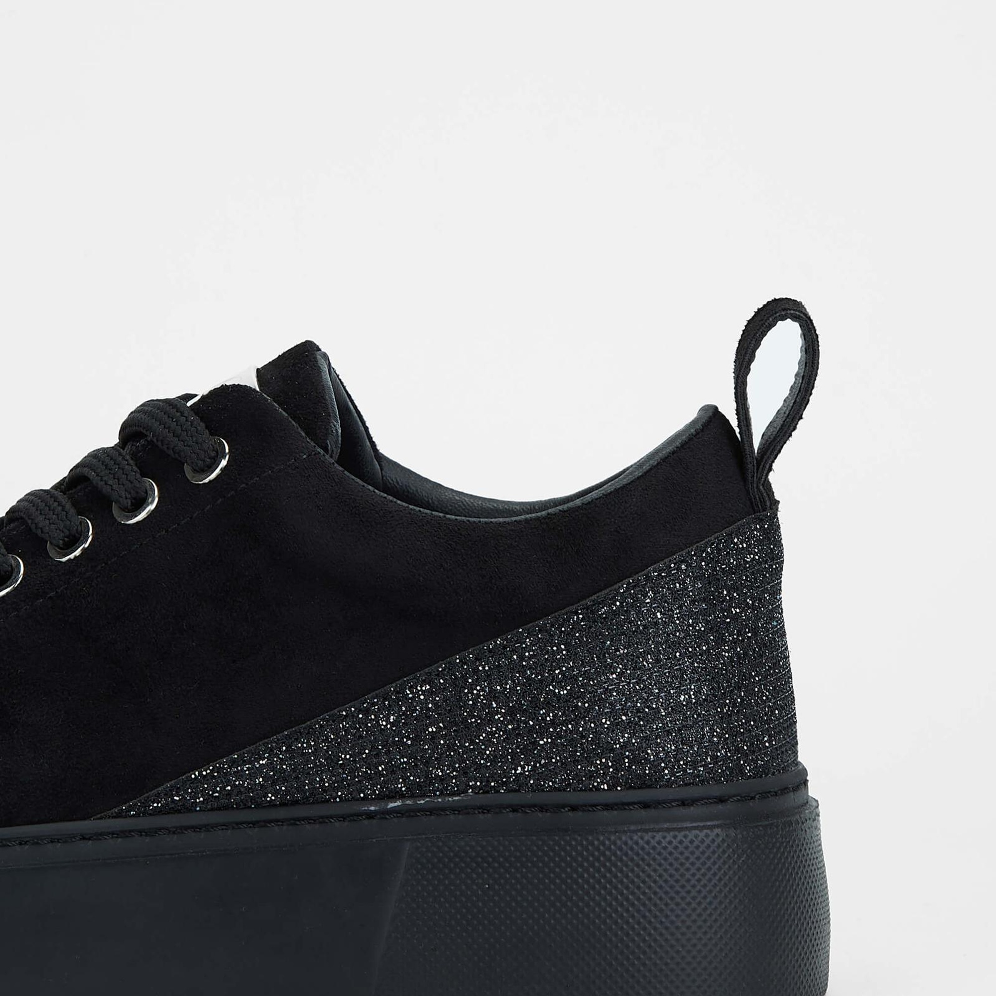 Tamer Tanca Kadın Vegan Siyah Süet Casual Ayakkabı