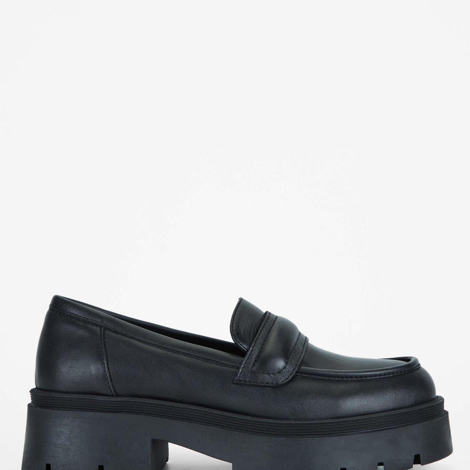 Tamer Tanca Kadın Hakiki Deri Siyah Deri Casual Ayakkabı