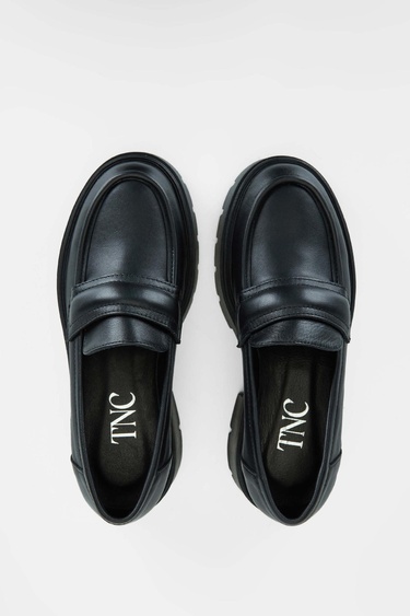  Tamer Tanca Kadın Hakiki Deri Siyah Deri Casual Ayakkabı