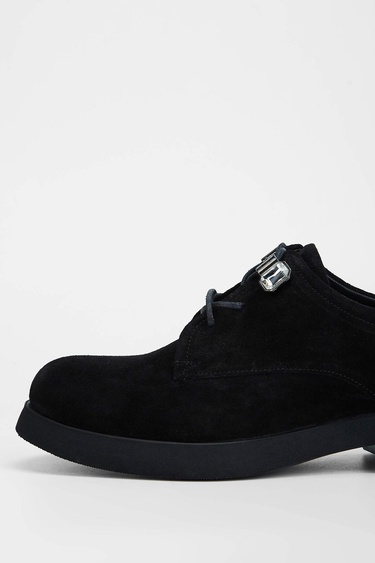  Tamer Tanca Kadın Hakiki Deri Siyah Süet Casual Ayakkabı