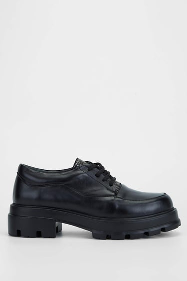  Tamer Tanca Kadın Hakiki Deri Siyah Deri Casual Ayakkabı