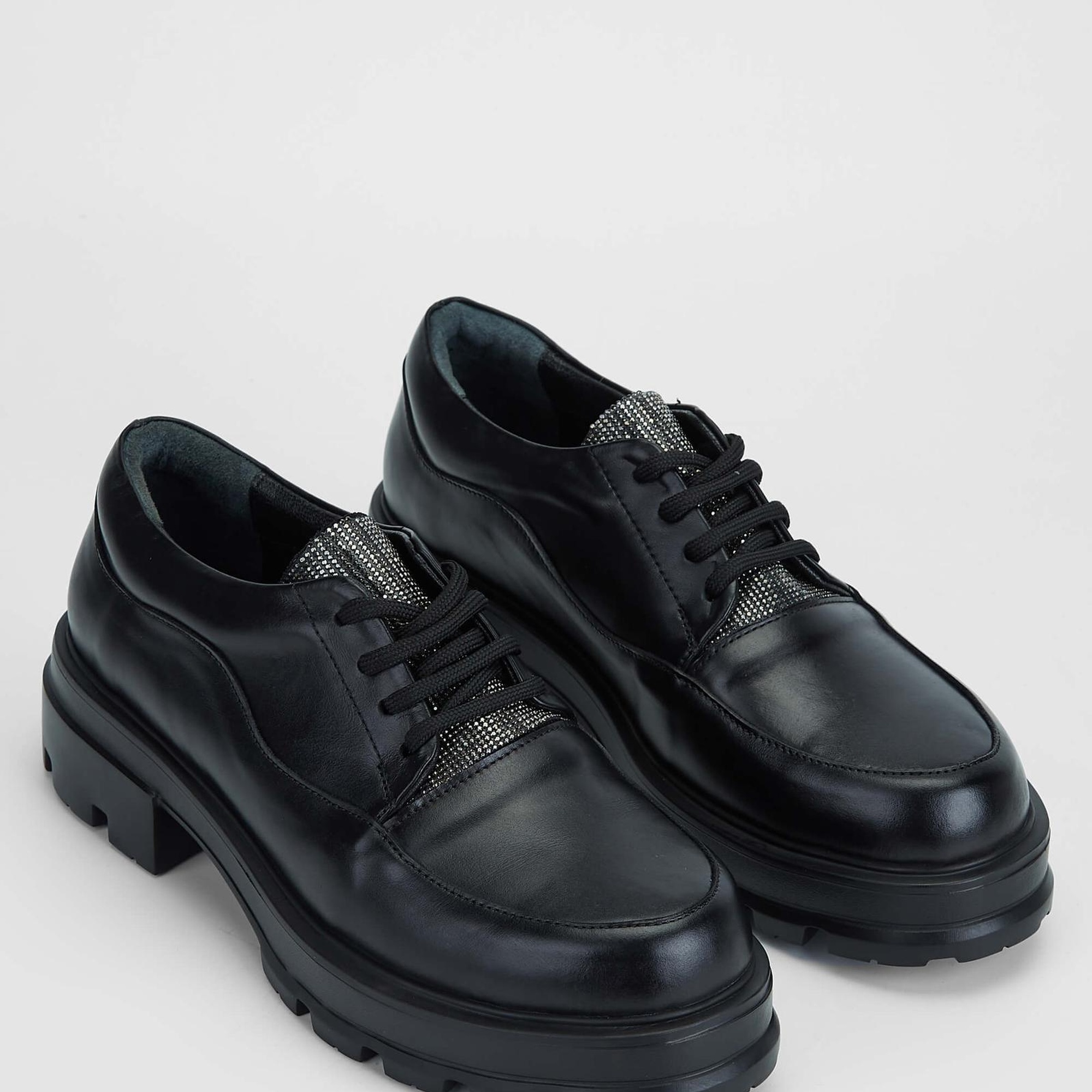 Tamer Tanca Kadın Hakiki Deri Siyah Deri Casual Ayakkabı